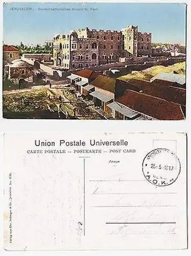 66543 Ak mit Feldpoststempel Türkei Feldpost Militär Mission A.O.K.4. 1917