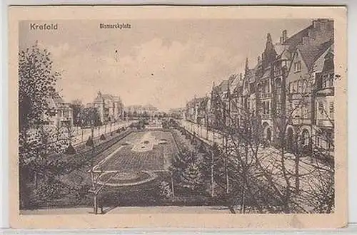 18954 Feldpost Ak Krefeld Bismarckplatz 1914