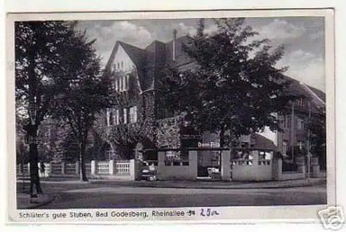 10854 Ak Bad Godesberg Gasthaus Rheinallee 1956