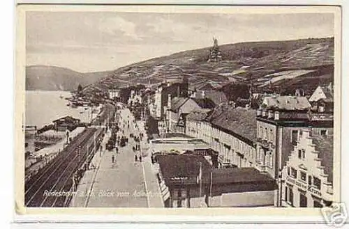 10873 Ak Rüdesheim a. Rh. Blick vom Adlerturm um 1940