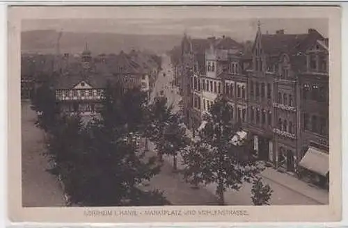 44897 Ak Northeim Marktplatz & Mühlenstrasse 1916