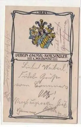 56819 Studentika Ak Verein ehemaliger Realschüler Leipzig Reudnitz 1900