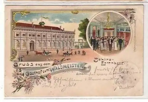 30/11 Ak Lithografie Gasthof Böhlitz-Ehrenberg 1900