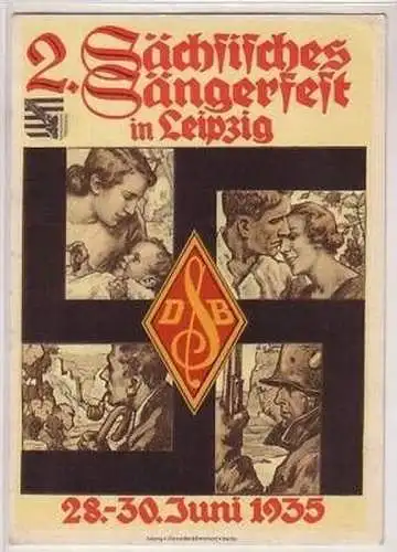 26/41 Ak 2. Sächsisches Sängerfest in Leipzig 1935