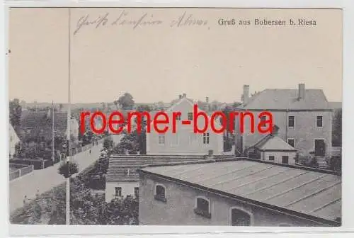 65268 Ak Gruss aus Bobersen b. Riesa 1918