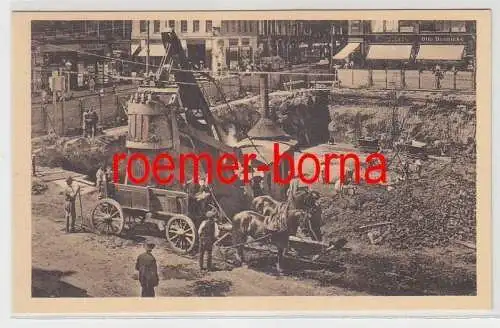 61406 Ak Bau der Untergrundmessehalle Markt in Leipzig 1924 Serie 3