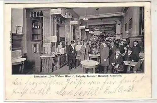 32/165 Ak Leipzig Restaurant "Der weisse Hirsch" 1900