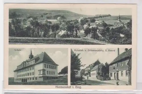 01025 Mehrbild Ak Hormersdorf im Erzgebirge Kolonialwarenhandlung usw. um 1920