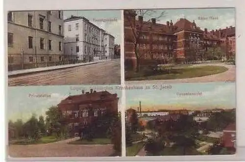 9/17 Ak Leipzig städtisches Krankenhaus St. Jacob 1910