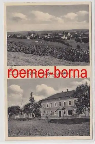 74326 Mehrbild Ak Gruß aus Görna b. Meißen Gasthof und Fleischerei 1938