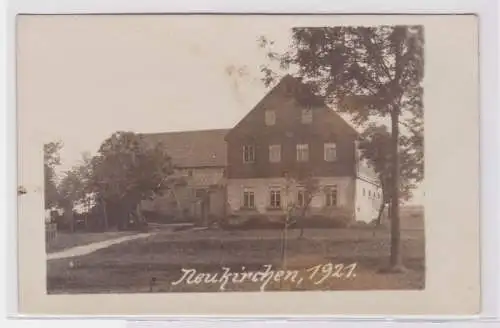 71150 Foto AK Zweiseitenhof in Neukirchen 1921