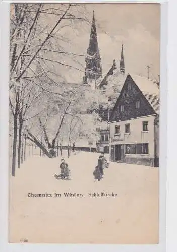 70692 AK Chemnitz im Winter - Schloßkirche