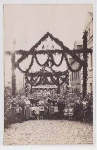 98315 Foto Ak Rosswein in Sachsen Festumzug 5.6.1932