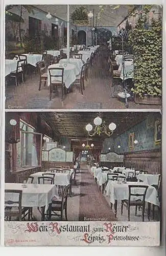 69235 Mehrbild Ak Leipzig Wein Restaurant zum Römer Petersstrasse 1907