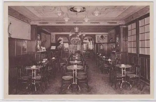 99947 Ak Döbeln Rathaus Café Innenansicht 1936