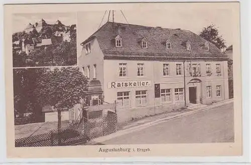 68910 Ak Augustusburg im Erzgebirge Ratskeller um 1930