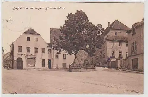 70521 Ak Dippoldiswalde am Bismrackplatz um 1910