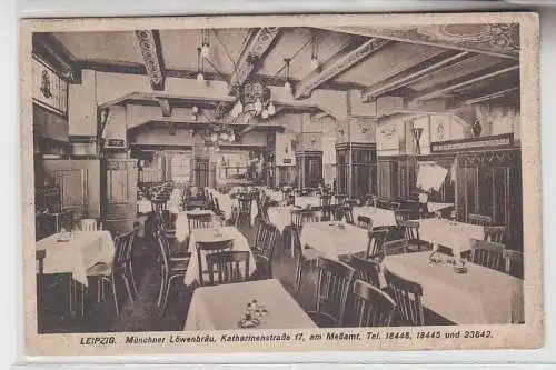 70471 Ak Leipzig Müchner Löwenbräu Katharinenstraße 17 am Meßamt 1925