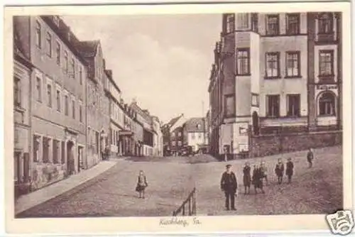 29115 Ak Kirchberg Sa. Straßenansicht m. Rathaus um1940