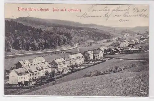 47155 AK Bienenmühle im Erzgebirge - Blick nach Rechenberg 1909