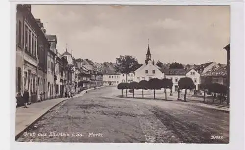 42221 AK Gruß aus Elterlein in Sachsen - Markt 1924