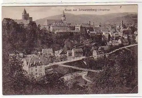 36211 Ak Gruß aus Schwarzenberg im Erzgebirge um 1910