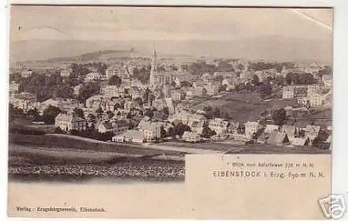 17316 Ak Eibenstock Blick vom Adlerfelsen 1906