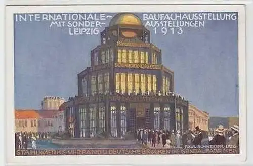 16085 Ak Leipzig Internationale Baufachausstellung 1913