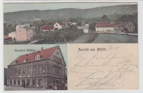 69760 Mehrbild Ak Ansicht von Milbitz mit Gasthof Milbitz 1908