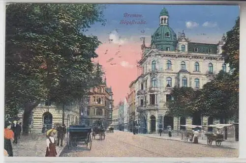 68180 Ak Bremen Sögestrasse mit Verkehr 1917