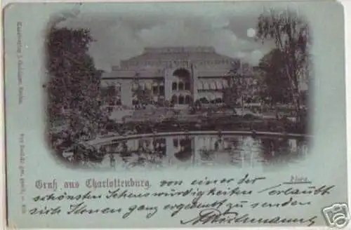 14959 Mondscheinkarte Gruß aus Charlottenburg 1898