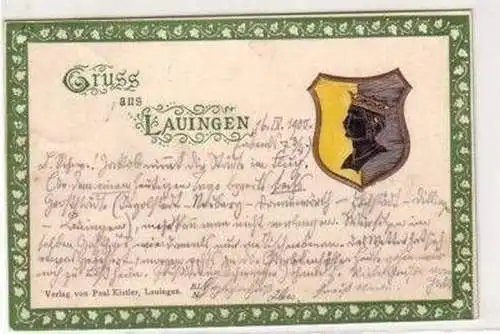 47625 Präge Ak Gruss aus Lauingen (Donau) 1900