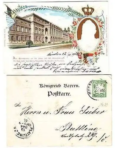 64885 GS Ak München 80. Geburtstag Prinzregent Luitpold von Bayern 1901