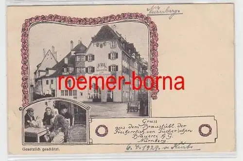 75757 Ak Gruss aus dem Braustübl d. Tucher´schen Brauerei Nürnberg 1929