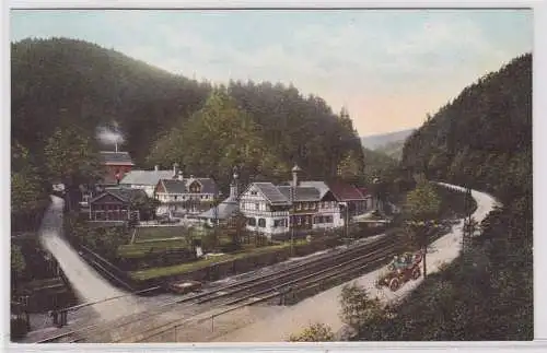 94187 AK Falkenstein im Loquitzgrund - Talpartie mit Automobil 1911