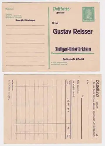 97987 Ganzsachen Postkarte P170 Zudruck Gustav Reisser Stuttgart-Untertürkheim