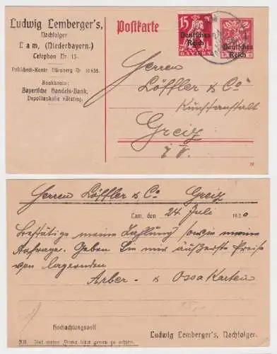 97850 DR Ganzsachen Postkarte P125 Zudruck Ludwig Lemberger's Nachfolger Lam