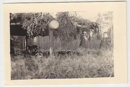 25388 Militär Foto Gefechtsstand mit Maschinengewehr 2. Weltkrieg