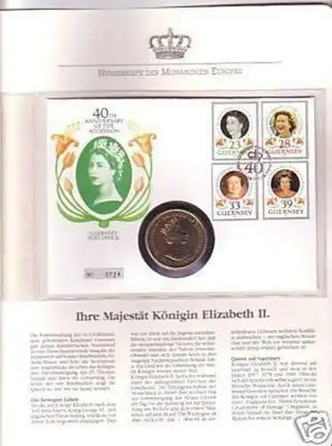 schöner Numisbrief 2 Pfund Königin Elisabeth II. 1992