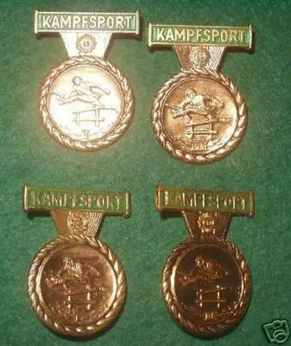 4 verschiedene DDR Kampfsportabzeichen Stufe I-III