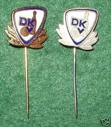 2 DDR Abzeichen deutscher Keglerverband Silber & Bronze