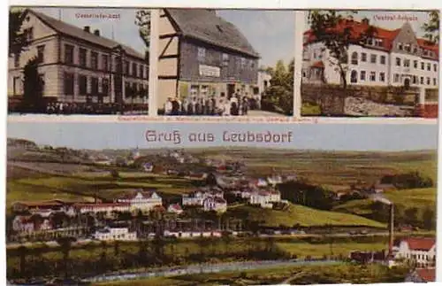 03167 Feldpost Ak Gruß aus Leubsdorf Gasthof usw. 1917