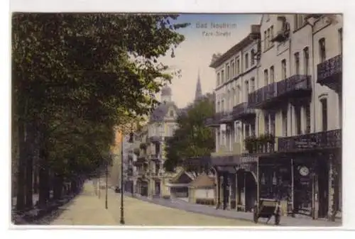 04930 Feldpost Ak Bad Nauheim Park Strasse 1915