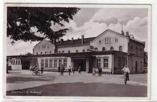 05562 Feldpost Ak Güstrow in Mecklenburg Bahnhof 1942