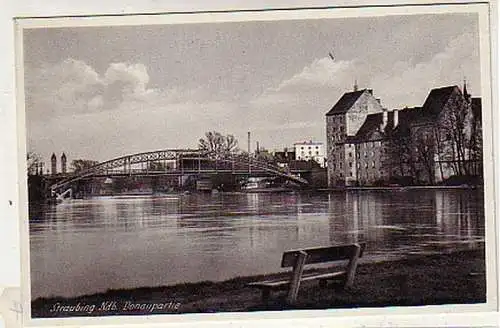 02614 Feldpost Ak Straubing Ndb. Donaupartie 1939