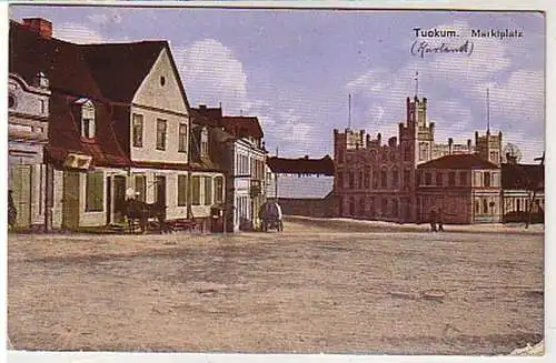 35848 Feldpost Ak Tuckum Marktplatz 1917