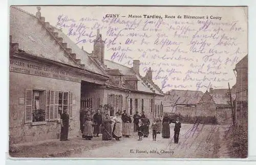 45395 Feldpost Ak Guny (France) Maison Tardieu 1914