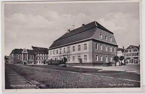 906723 Ak Naumburg am Queis Nowogrodziec Markt mit Rathaus 1939