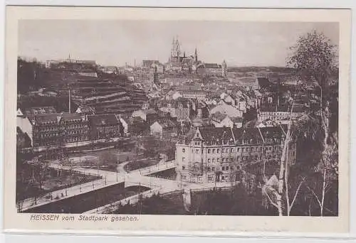 67216 Ak Meissen vom Stadtpark gesehen um 1920