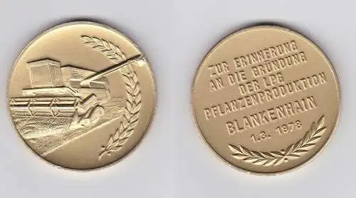 DDR Medaille Erinnerung an die Gründung der LPG Blankenhain 1.3.1978 (112016)